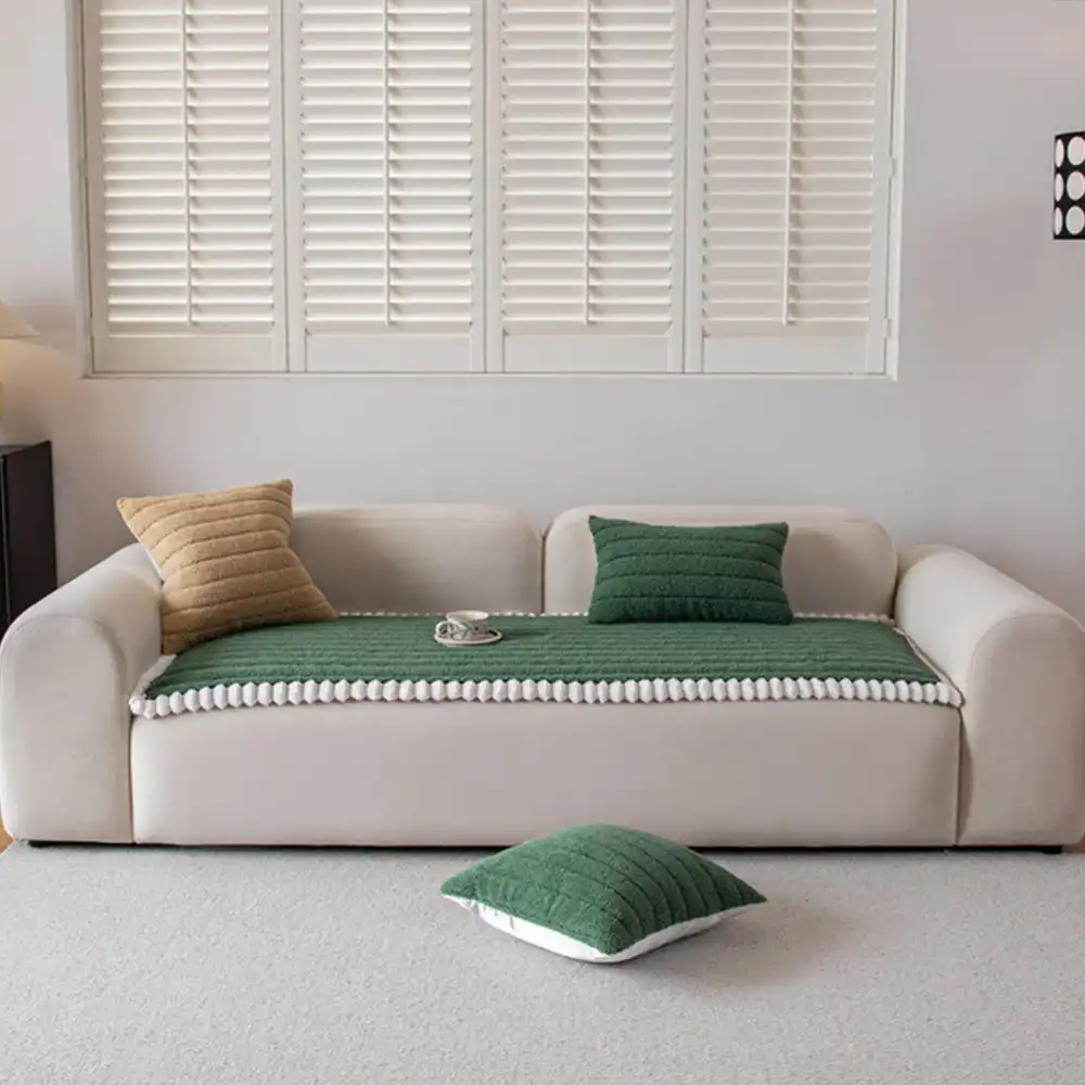 Housse de canapé épaisse confortable en velours décorative antidérapante - Image 11