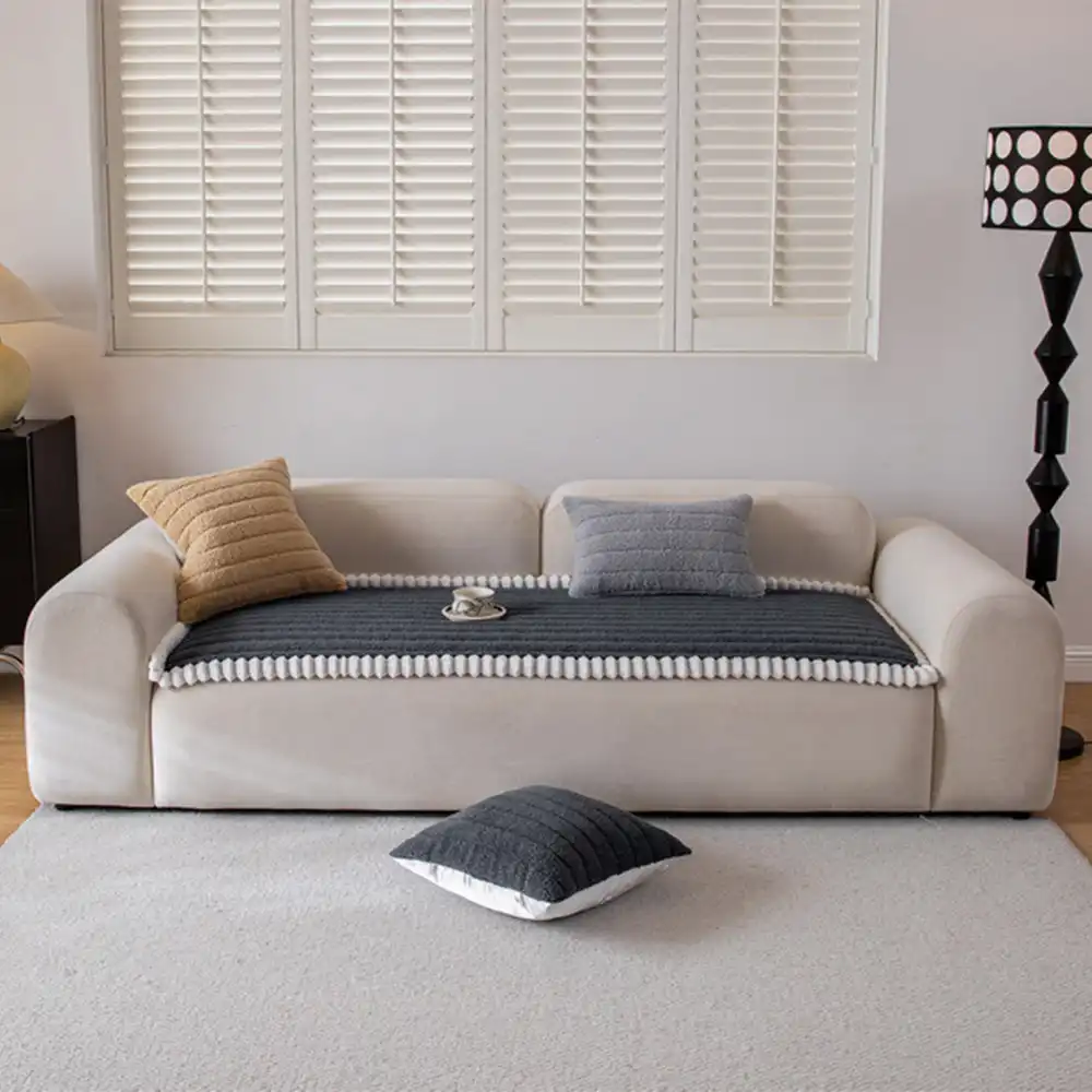 Housse de canapé épaisse confortable en velours décorative antidérapante - Image 14