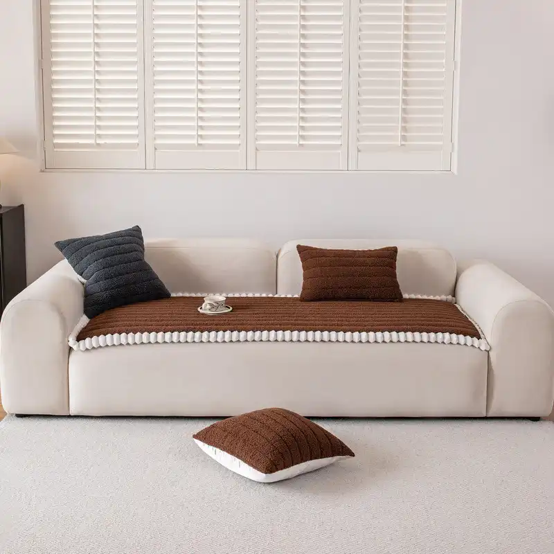 Housse de canapé épaisse confortable en velours décorative antidérapante - Image 15
