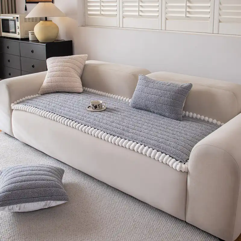 Housse de canapé épaisse confortable en velours décorative antidérapante - Image 3