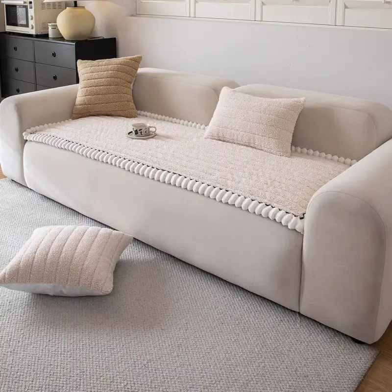 Housse de canapé épaisse confortable en velours décorative antidérapante - Image 4