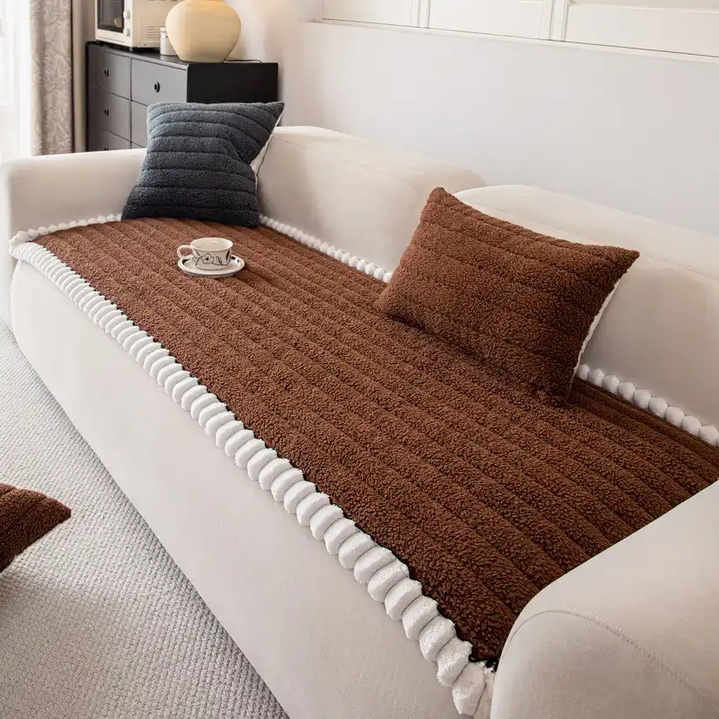 Housse de canapé épaisse confortable en velours décorative antidérapante - Image 6