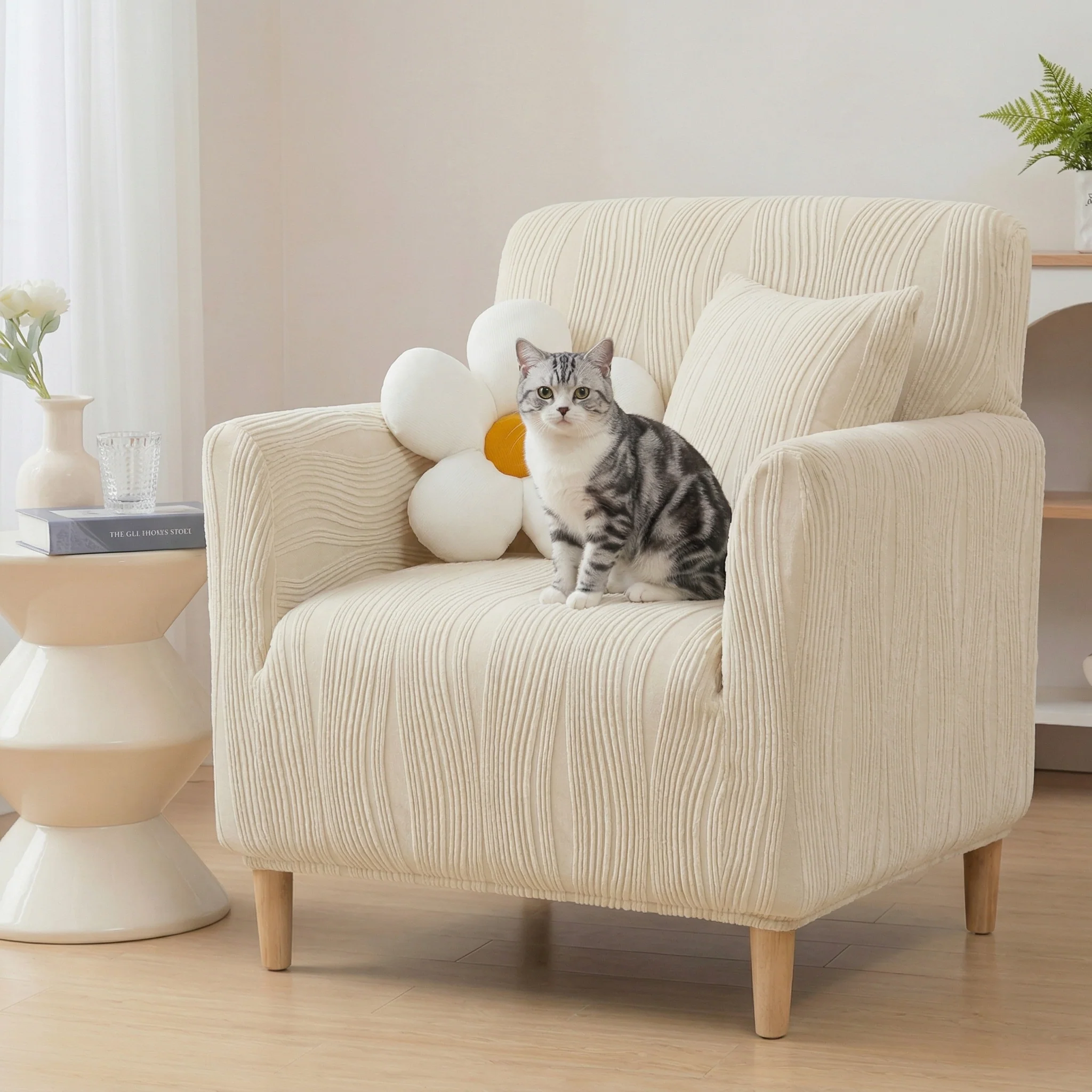 Housse de fauteuil, canapé extensible 1, 2, 3, 4 places anti-rayures - Image 4