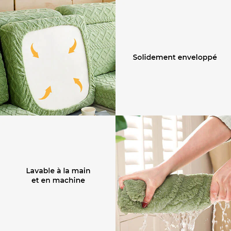 Housse de canapé extensible en polaire douce - Image 15