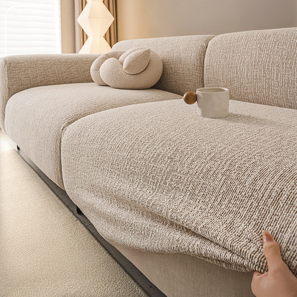 Housse de canapé d'angle extensible intégrale anti-rayures en chenille élégante toutes saisons - Image 6
