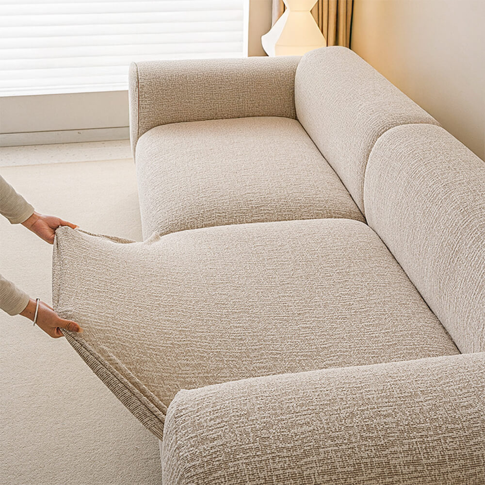 Housse de canapé d'angle extensible intégrale anti-rayures en chenille élégante toutes saisons - Image 7