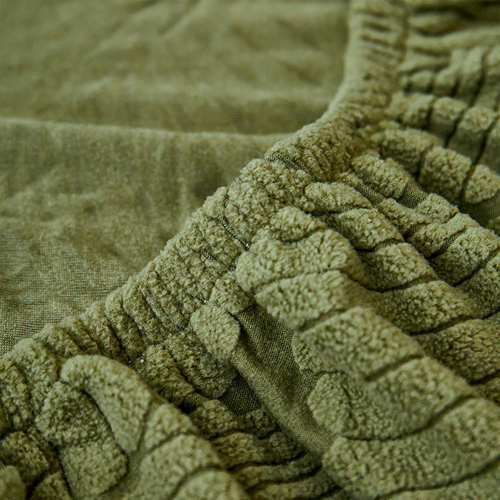 Housse de canapé d'angle extensible en jacquard feuilles moderne hydrofuge et anti-rayures - Image 12