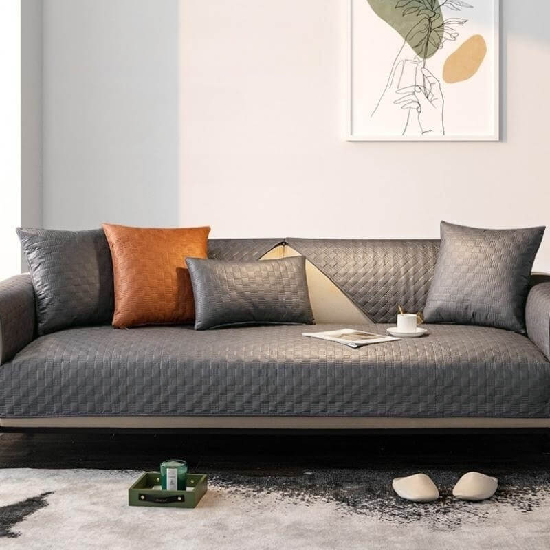 Housse de canapé résistante à l’eau en tissu aspect cuir pour protéger vos meubles - Image 3