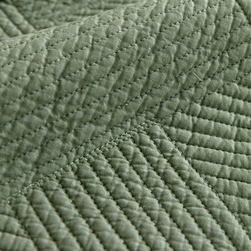 Housse de canapé matelassée antidérapante en coton uni toute saison motif géométrique minimaliste - Image 3