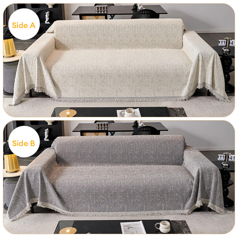 Jeté de canapé housse de canapé moderne minimaliste en chenille anti-rayures pour chats couverture complète - Image 11