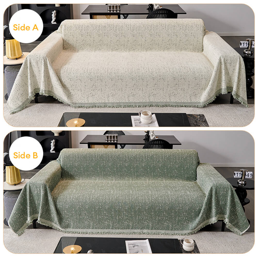 Jeté de canapé housse de canapé moderne minimaliste en chenille anti-rayures pour chats couverture complète - Image 12