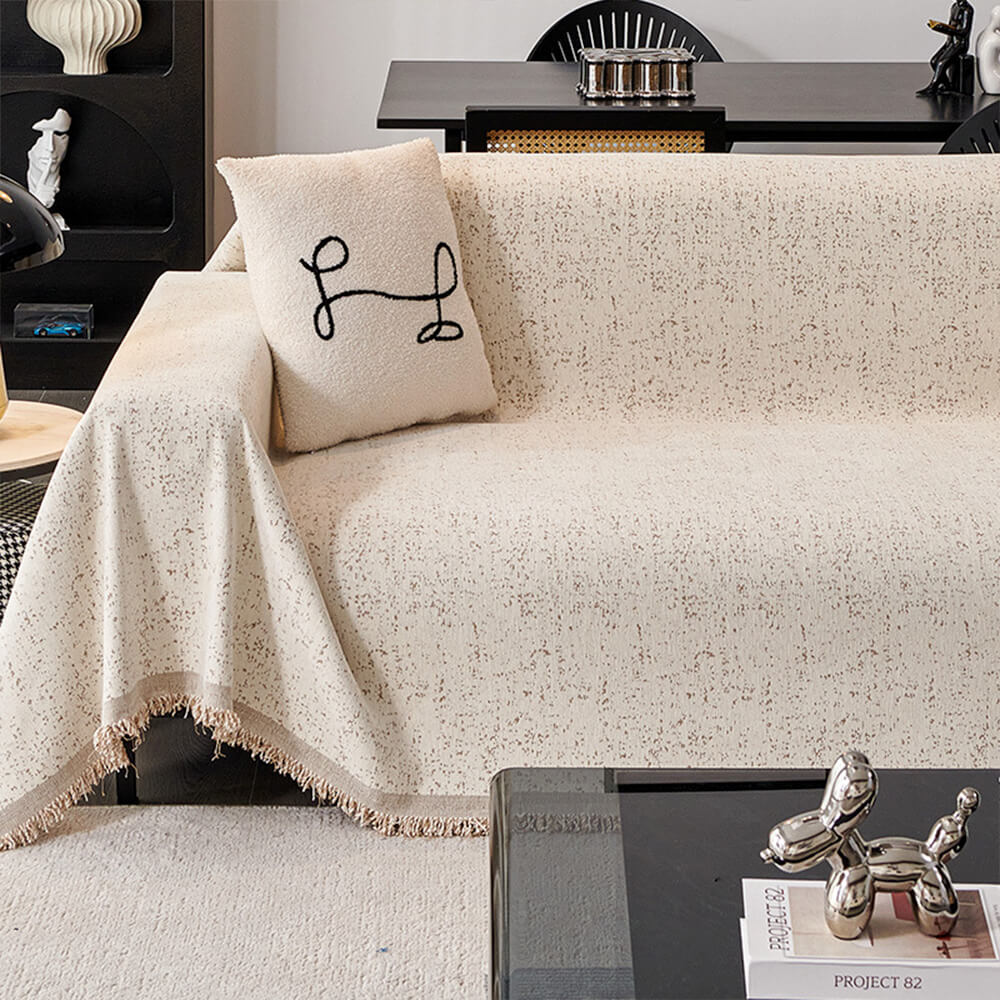 Jeté de canapé housse de canapé moderne minimaliste en chenille anti-rayures pour chats couverture complète - Image 3