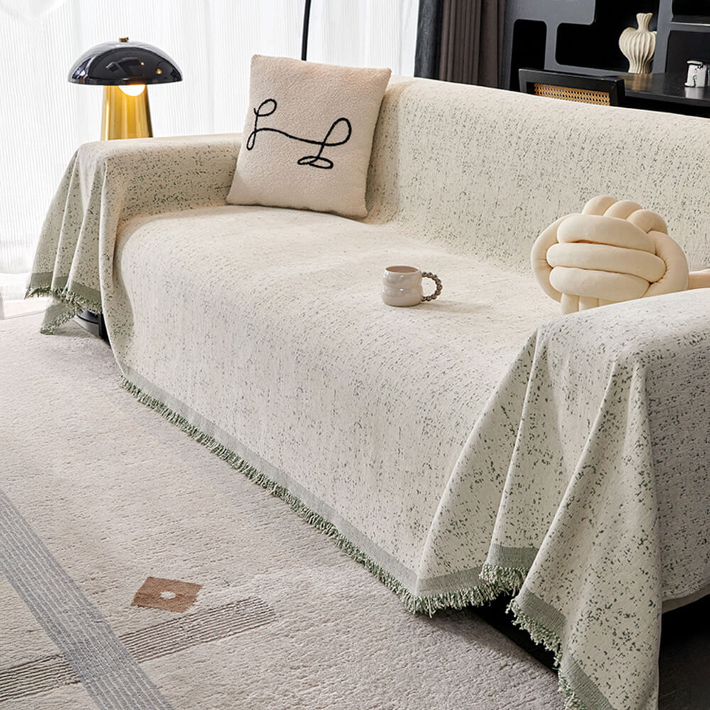 Jeté de canapé housse de canapé moderne minimaliste en chenille anti-rayures pour chats couverture complète - Image 7