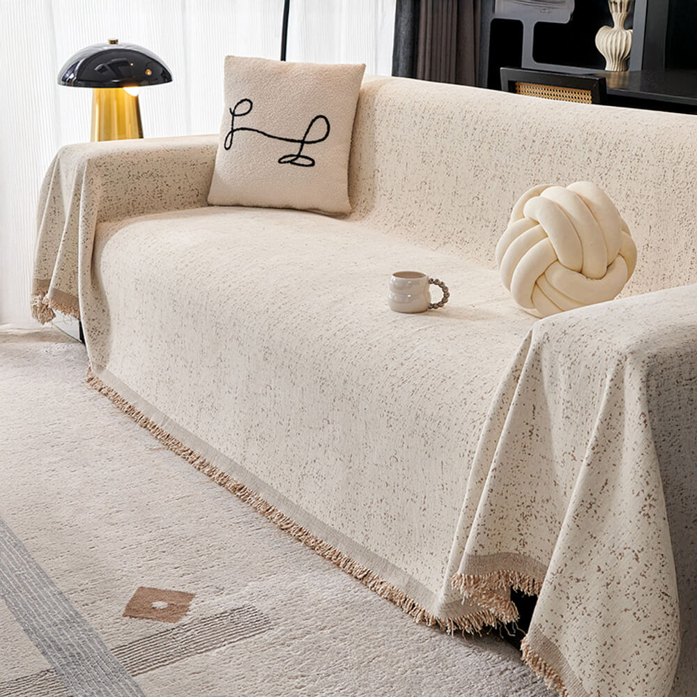 Jeté de canapé housse de canapé moderne minimaliste en chenille anti-rayures pour chats couverture complète - Image 9
