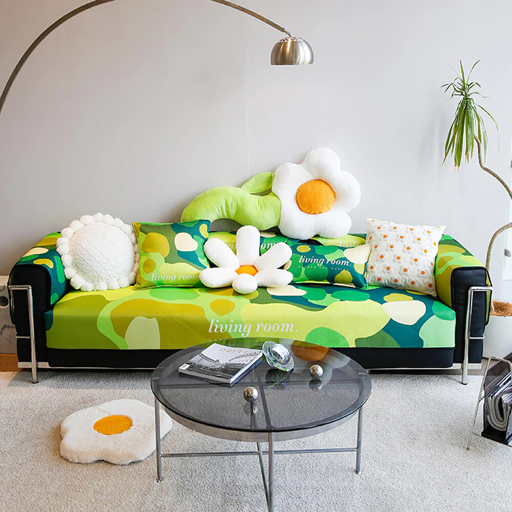Housse de canapé super douce anti-griffures à motif floral - Image 8