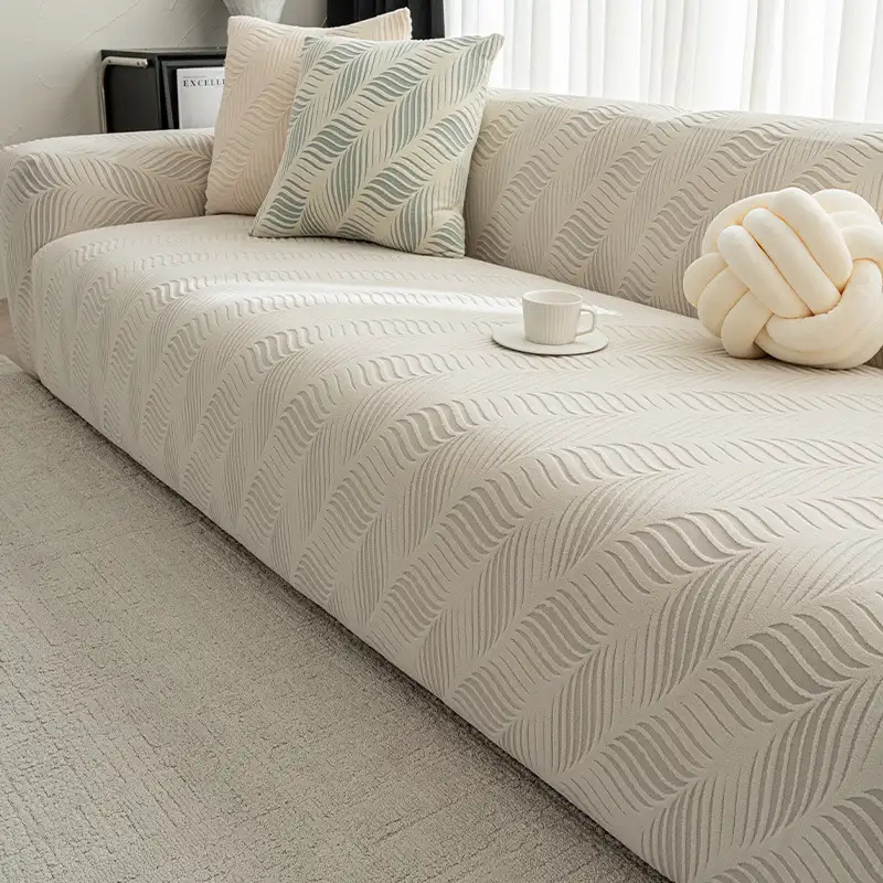 Housse de canapé extensible en jacquard polaire épais anti-rayures - Image 7