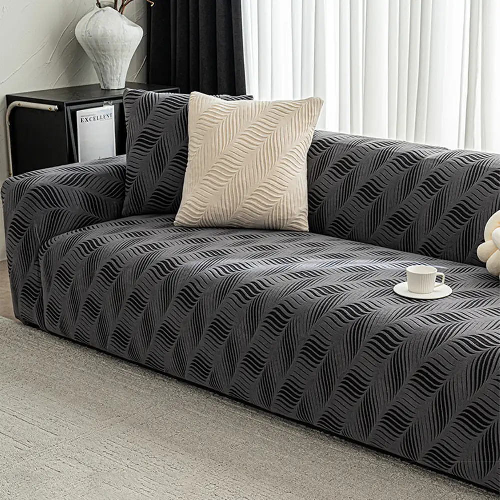 Housse de canapé extensible en jacquard polaire épais anti-rayures - Image 8