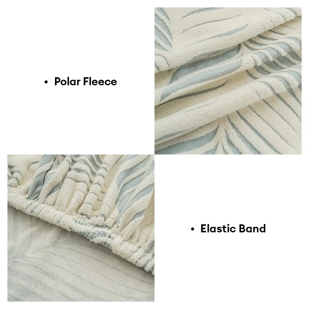 Housse de canapé extensible en jacquard polaire épais anti-rayures - Image 4
