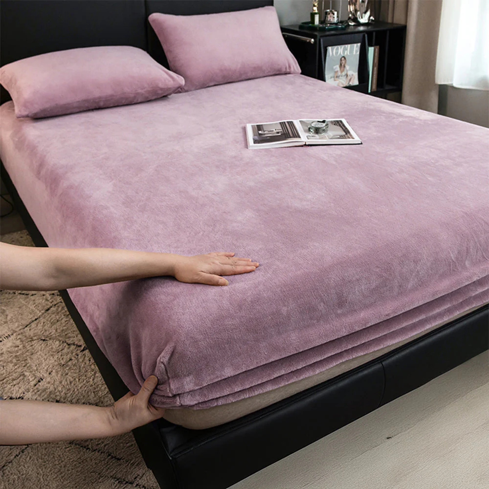 Housse de matelas en velours de lait uni - Image 10