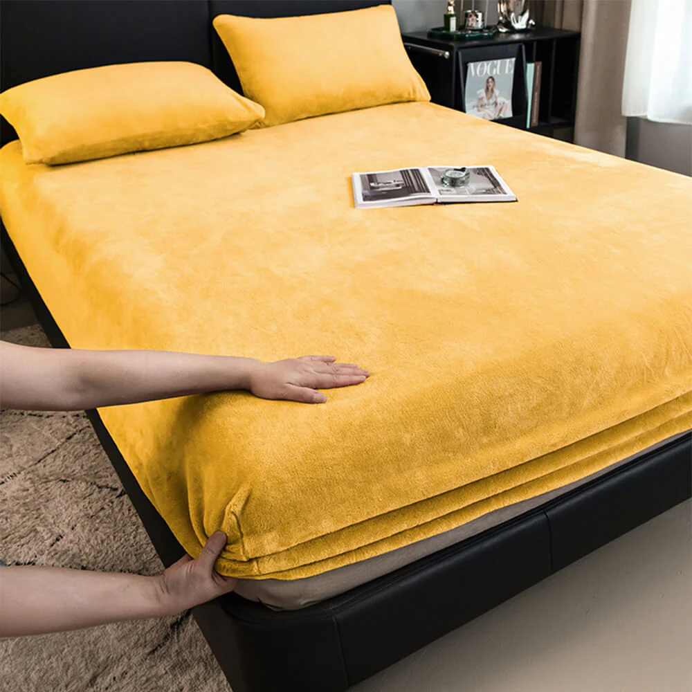 Housse de matelas en velours de lait uni - Image 14