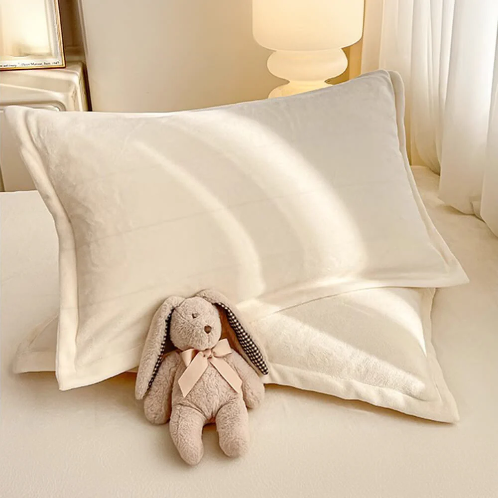 Housse de matelas en velours de lait uni - Image 5