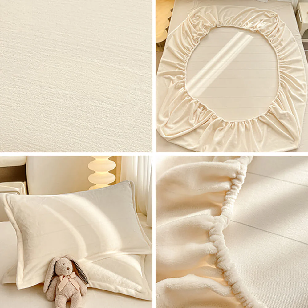 Housse de matelas en velours de lait uni - Image 6