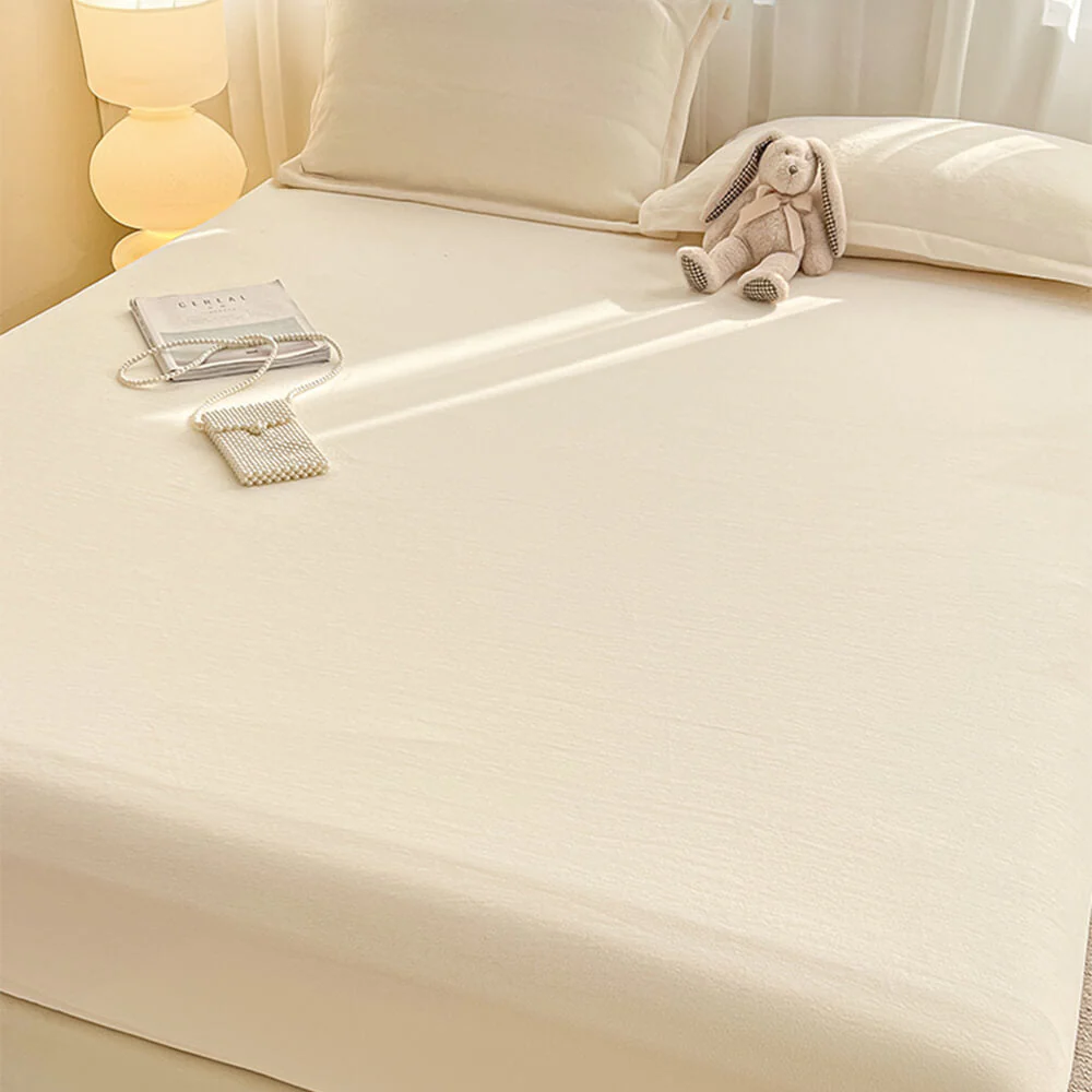 Housse de matelas en velours de lait uni - Image 7