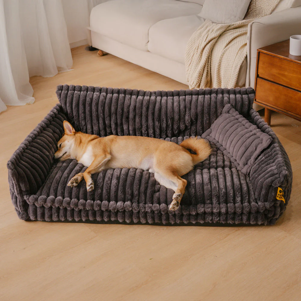 Couverture de lit - Grand oreiller orthopédique lavable et moelleux pour chien - Image 14