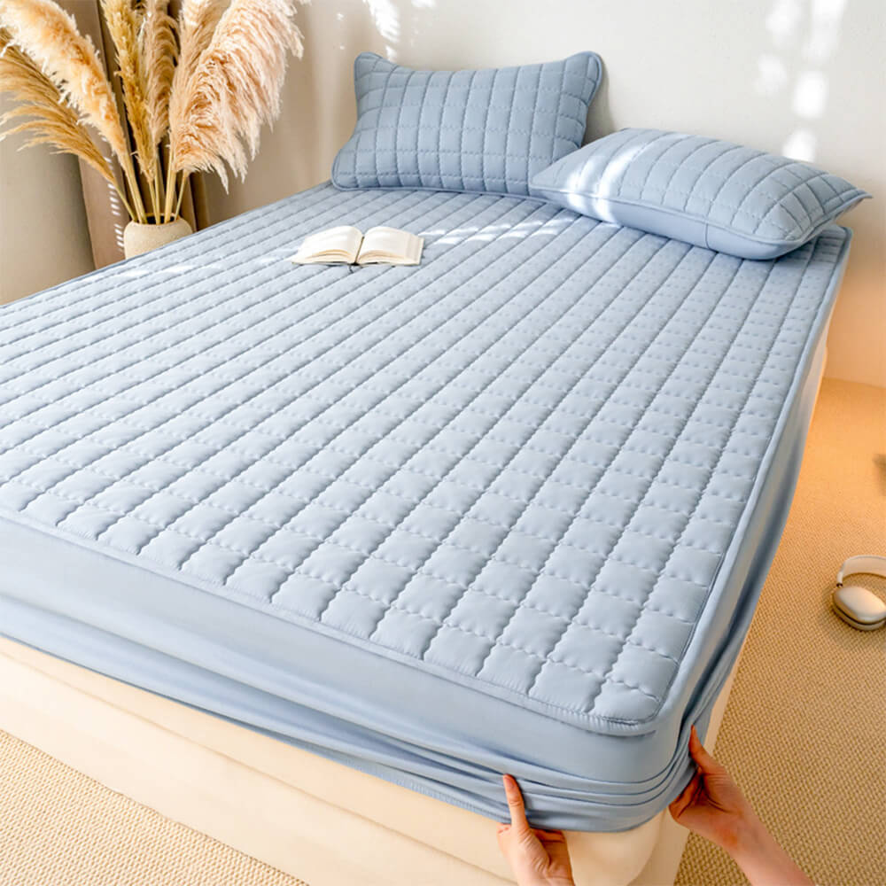 Housse de matelas élégante carrée respirante imperméable antibactérienne - Image 2