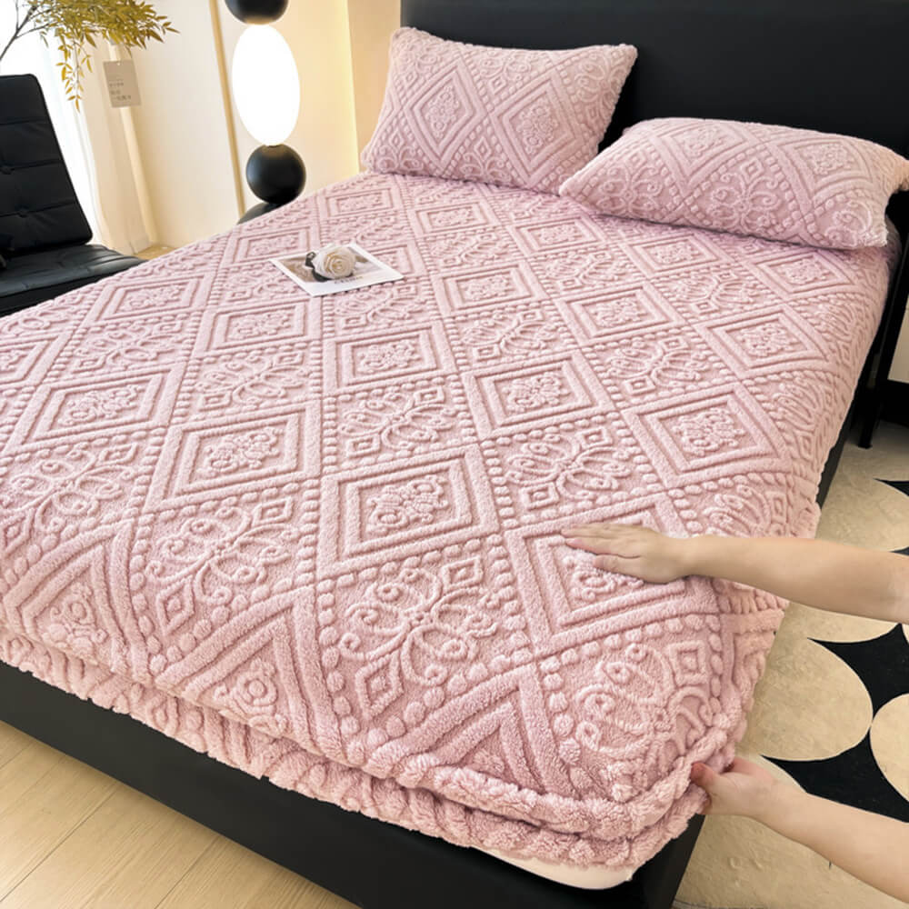 Housse de matelas en velours de lait chaud gaufré de style baroque - Image 14