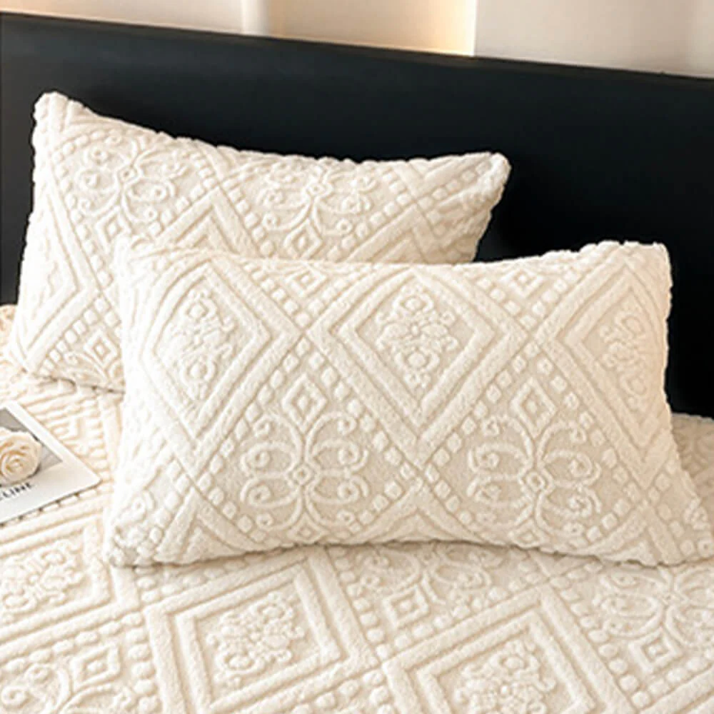 Housse de matelas en velours de lait chaud gaufré de style baroque - Image 15