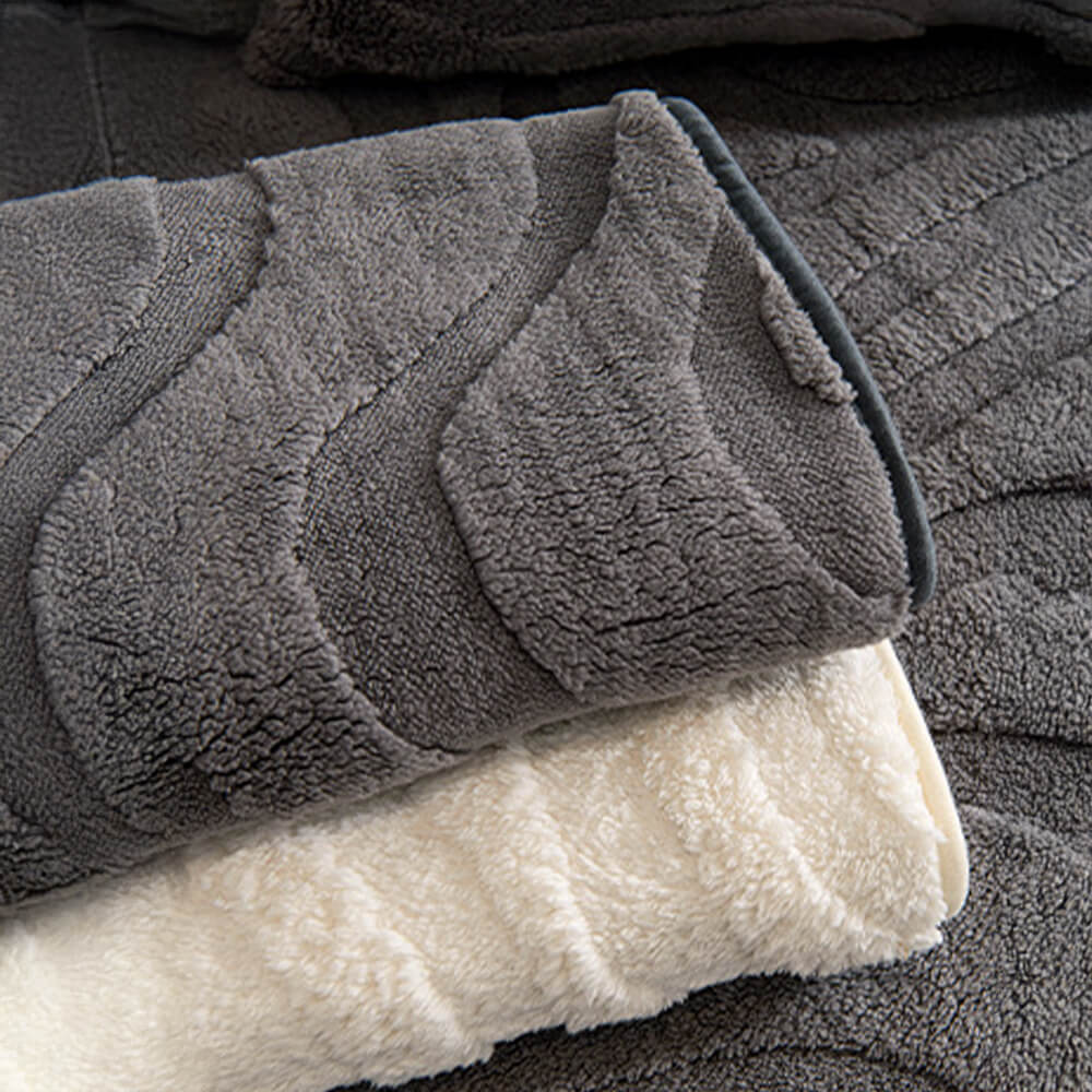 Housse de protection de canapé antidérapante en jacquard incurvé en peluche chaude - Image 9
