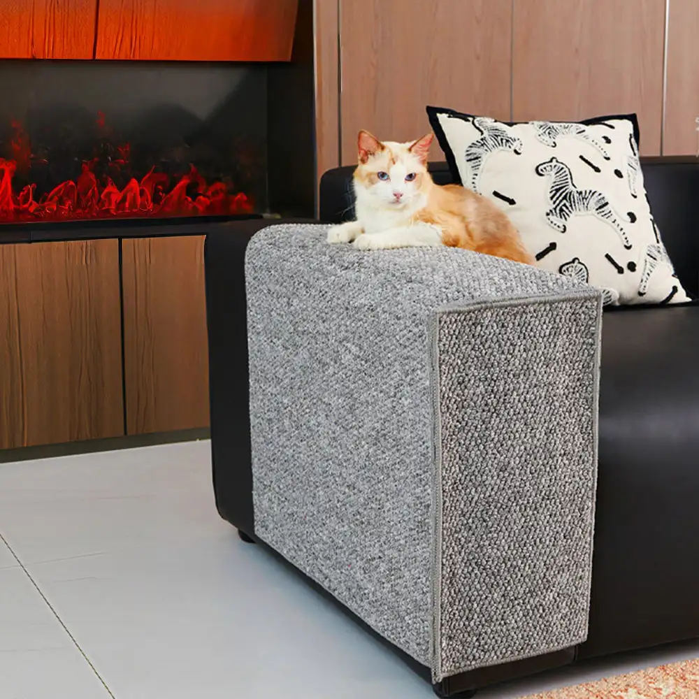 Housse de protection pour accoudoirs de canapé résistante aux griffes en sisal faux pour chats - Image 11