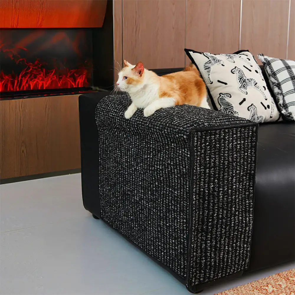 Housse de protection pour accoudoirs de canapé résistante aux griffes en sisal faux pour chats - Image 12