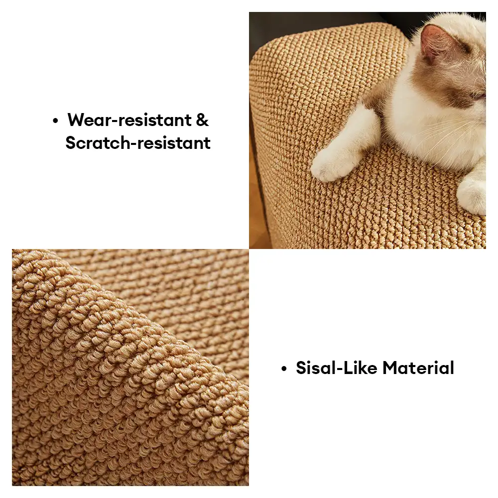 Housse de protection pour accoudoirs de canapé résistante aux griffes en sisal faux pour chats - Image 4