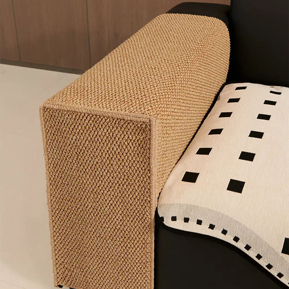 Housse de protection pour accoudoirs de canapé résistante aux griffes en sisal faux pour chats - Image 6