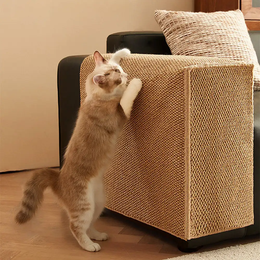Housse de protection pour accoudoirs de canapé résistante aux griffes en sisal faux pour chats - Image 7