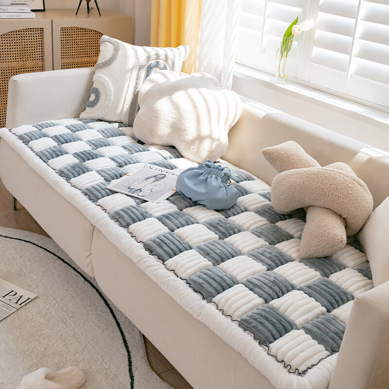 Housse de protection pour canapé en coton patchwork - Image 13