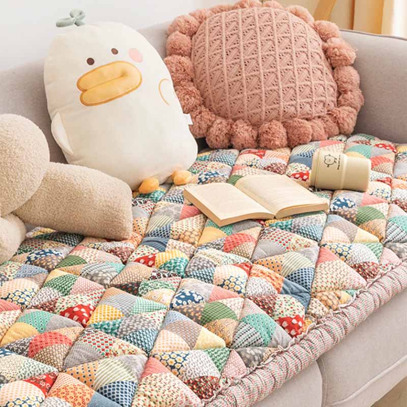 Housse de protection pour canapé en coton patchwork - Image 3
