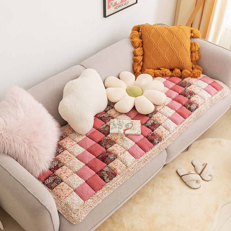 Housse de protection pour canapé en coton patchwork - Image 7