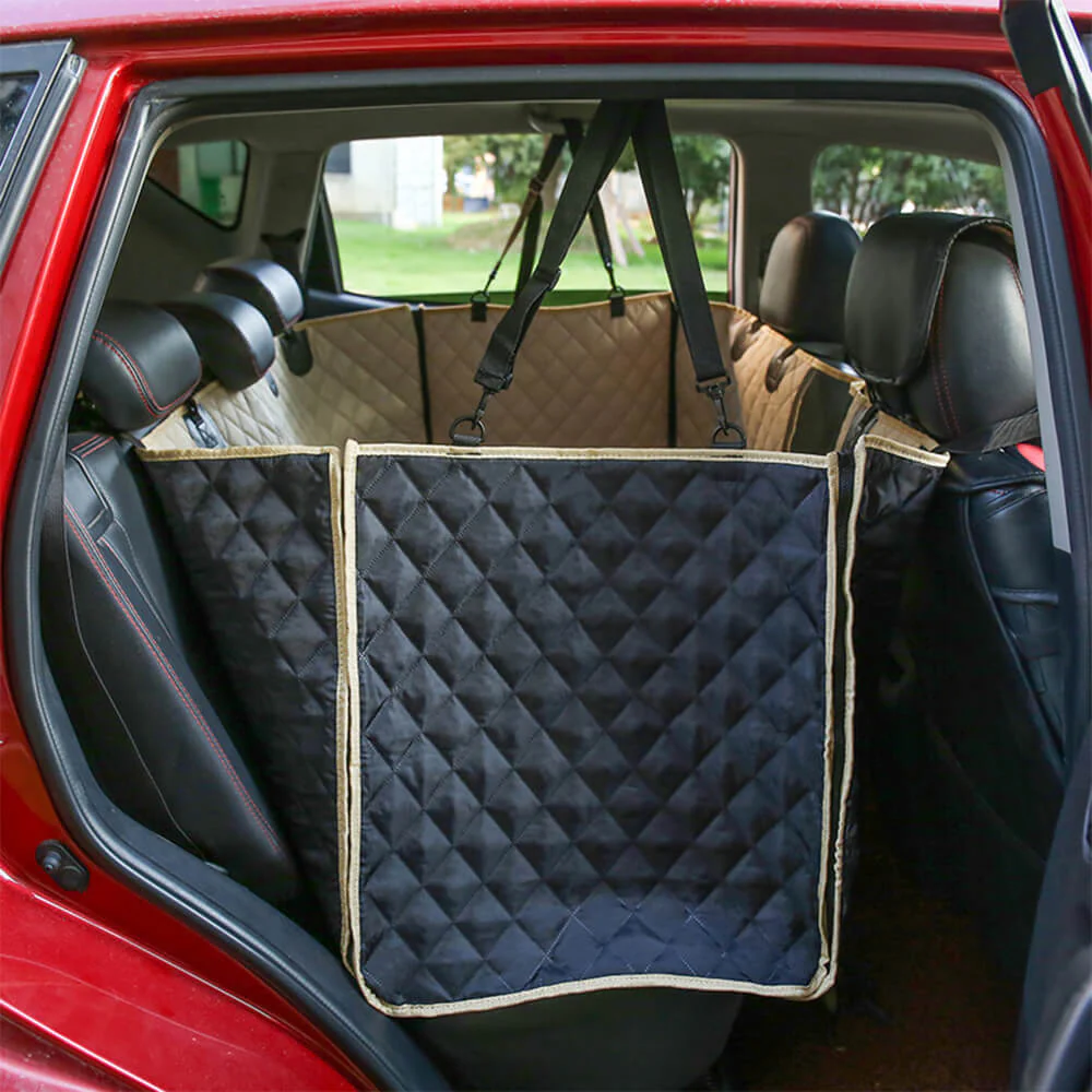 Housse de siège arrière imperméable et multifonction pour chien convertible pour voiture - Image 12