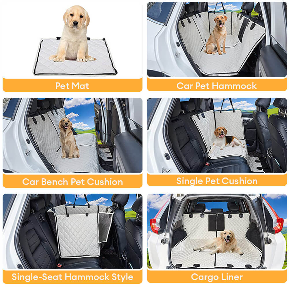 Housse de siège arrière imperméable et multifonction pour chien convertible pour voiture - Image 3