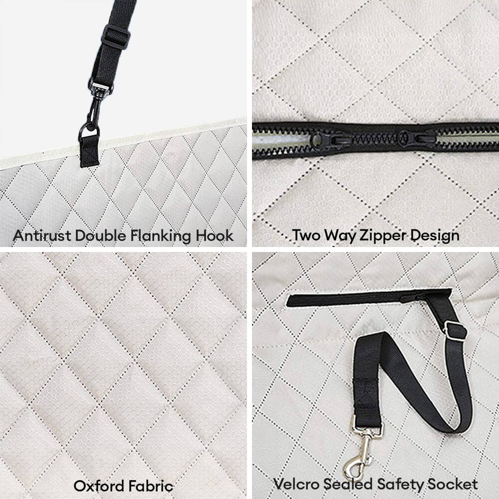 Housse de siège arrière imperméable et multifonction pour chien convertible pour voiture - Image 7