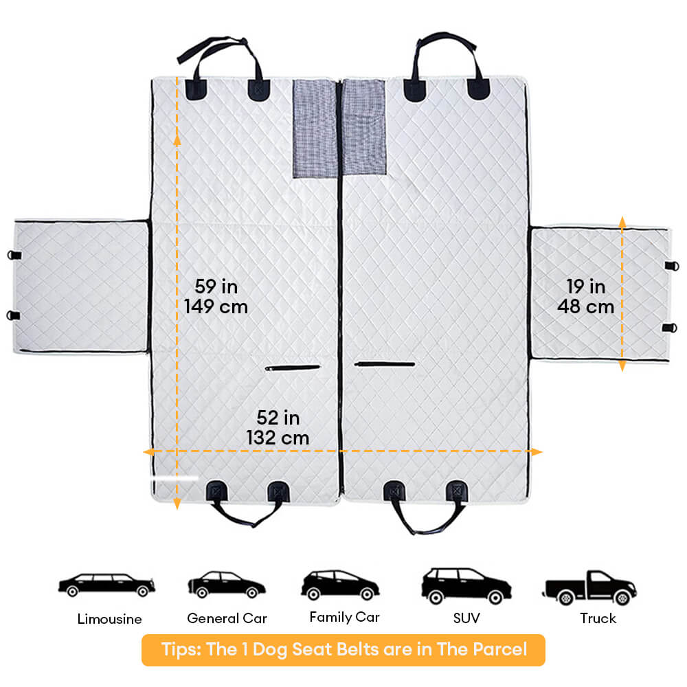 Housse de siège arrière imperméable et multifonction pour chien convertible pour voiture - Image 9