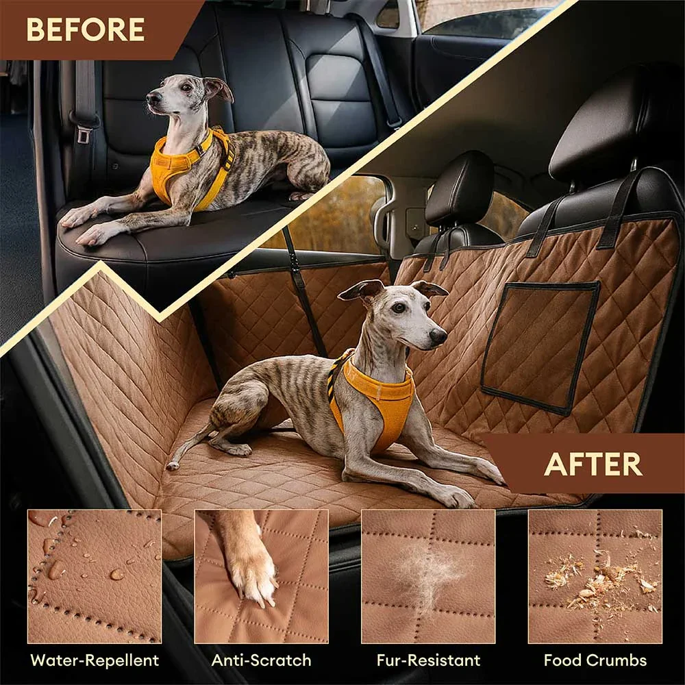 Housse de siège auto pour chien en simili cuir premium résistante à l'eau - RideProtector - Image 6