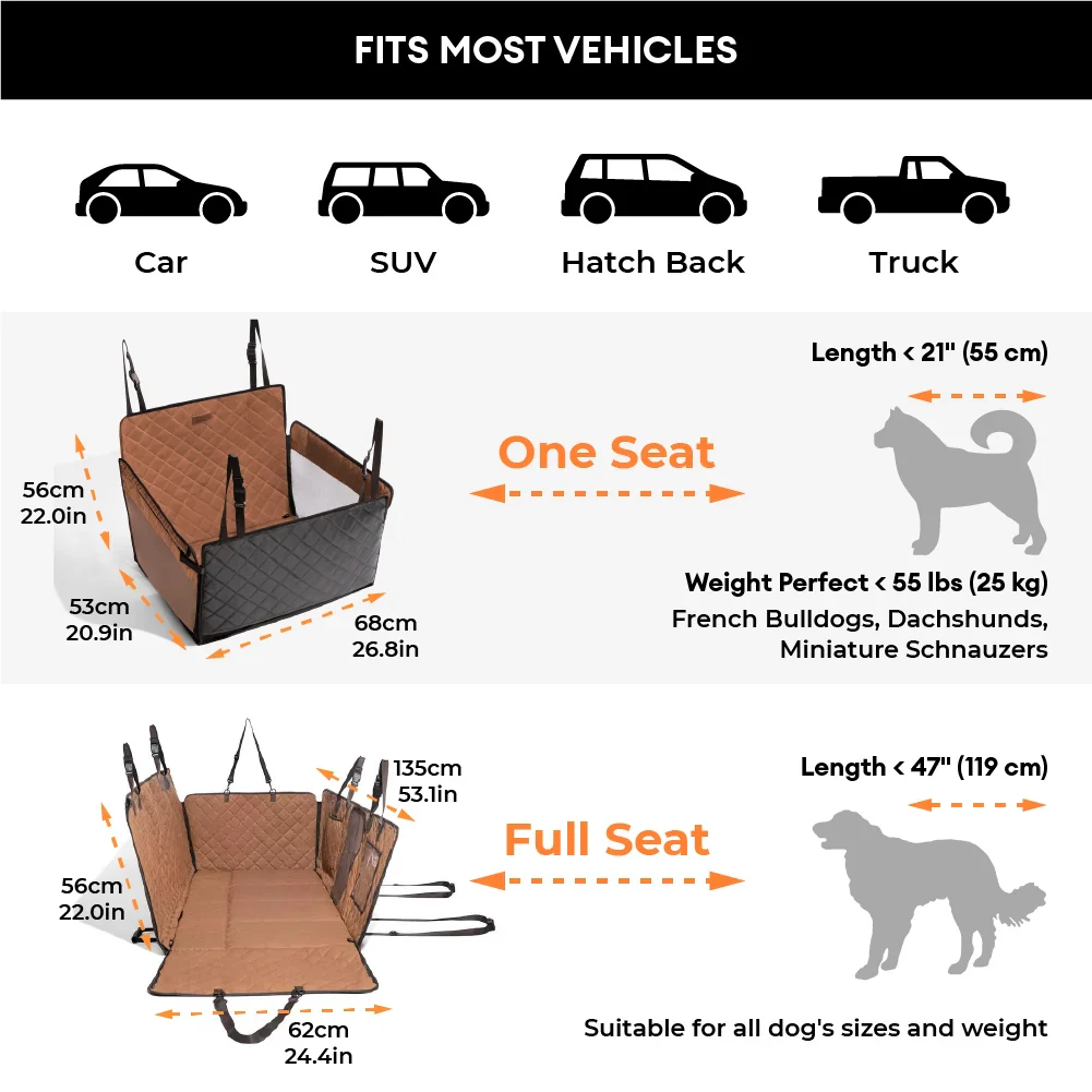 Housse de siège auto pour chien en simili cuir premium résistante à l'eau - RideProtector - Image 9