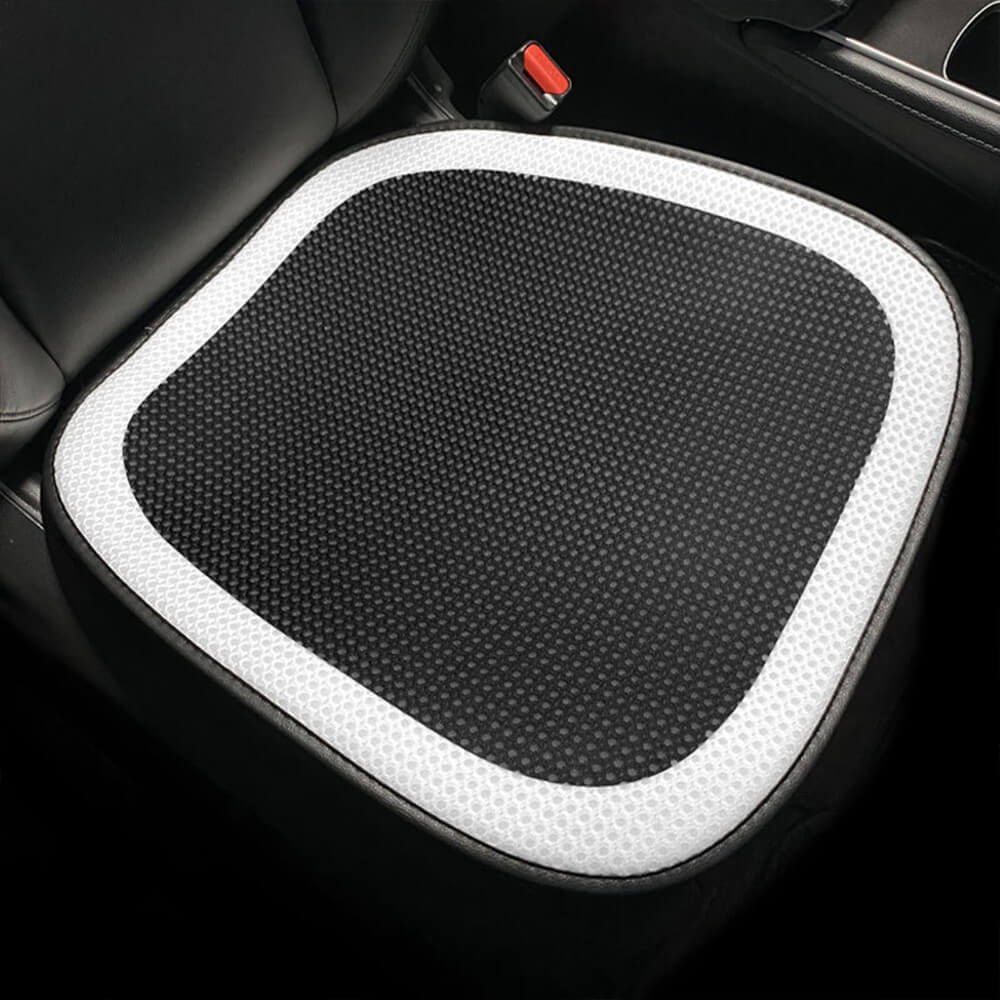 Housse de siège de voiture en maille respirante à damier de luxe ensemble complet - Image 14