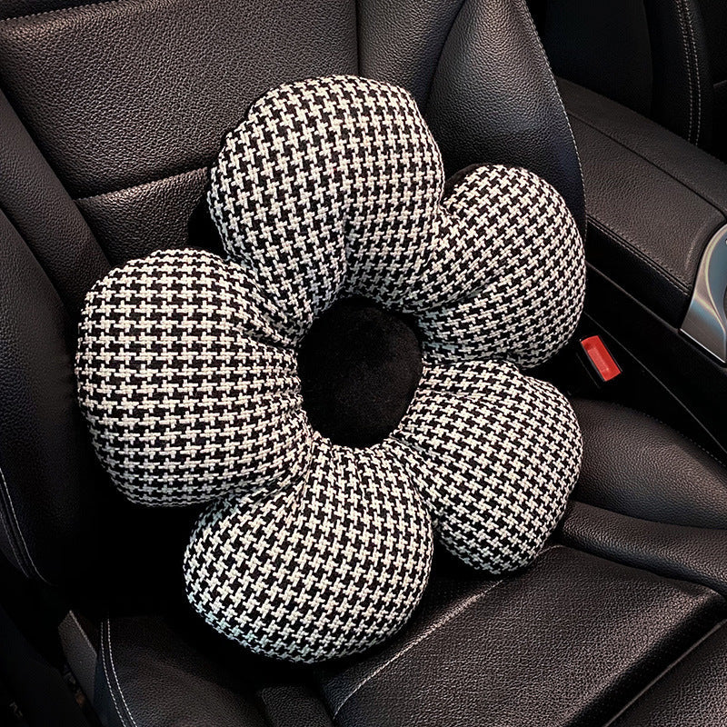 Housse de siège de voiture en maille respirante à damier de luxe ensemble complet - Image 6