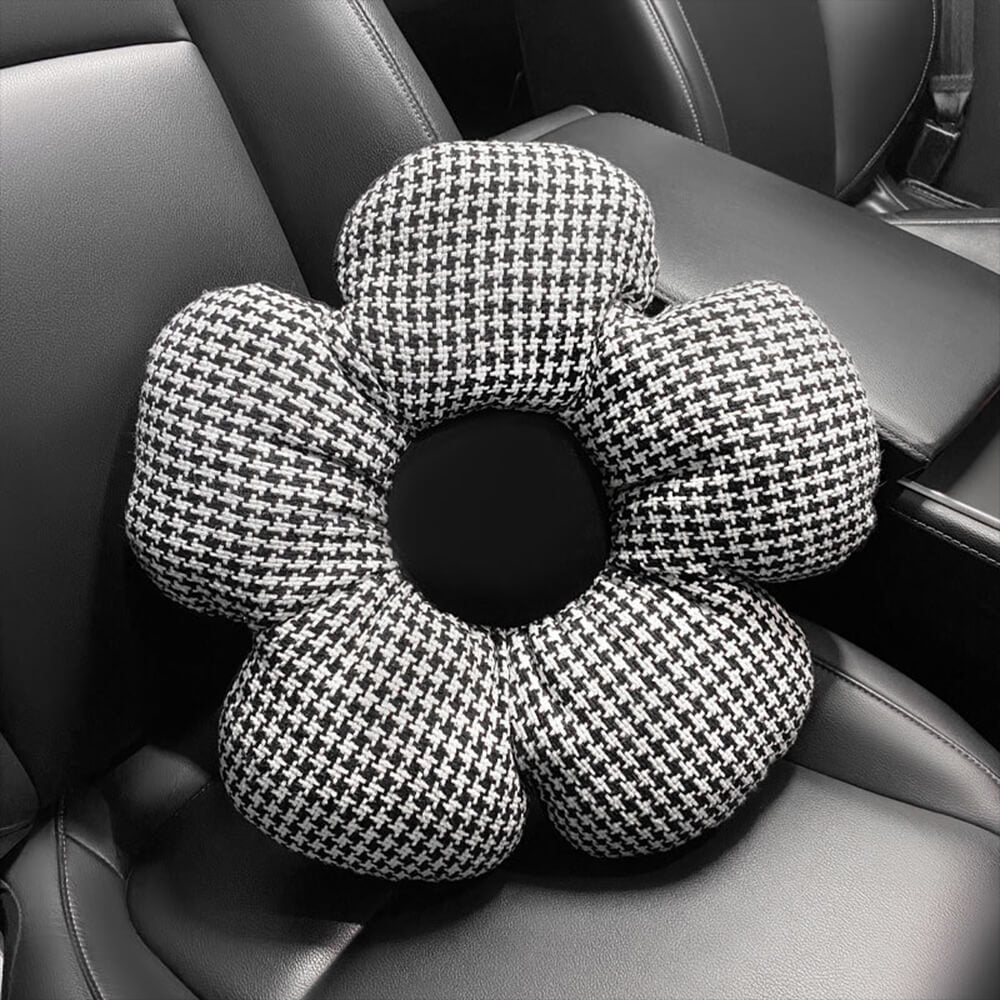 Housse de siège de voiture en maille respirante à damier de luxe ensemble complet - Image 8