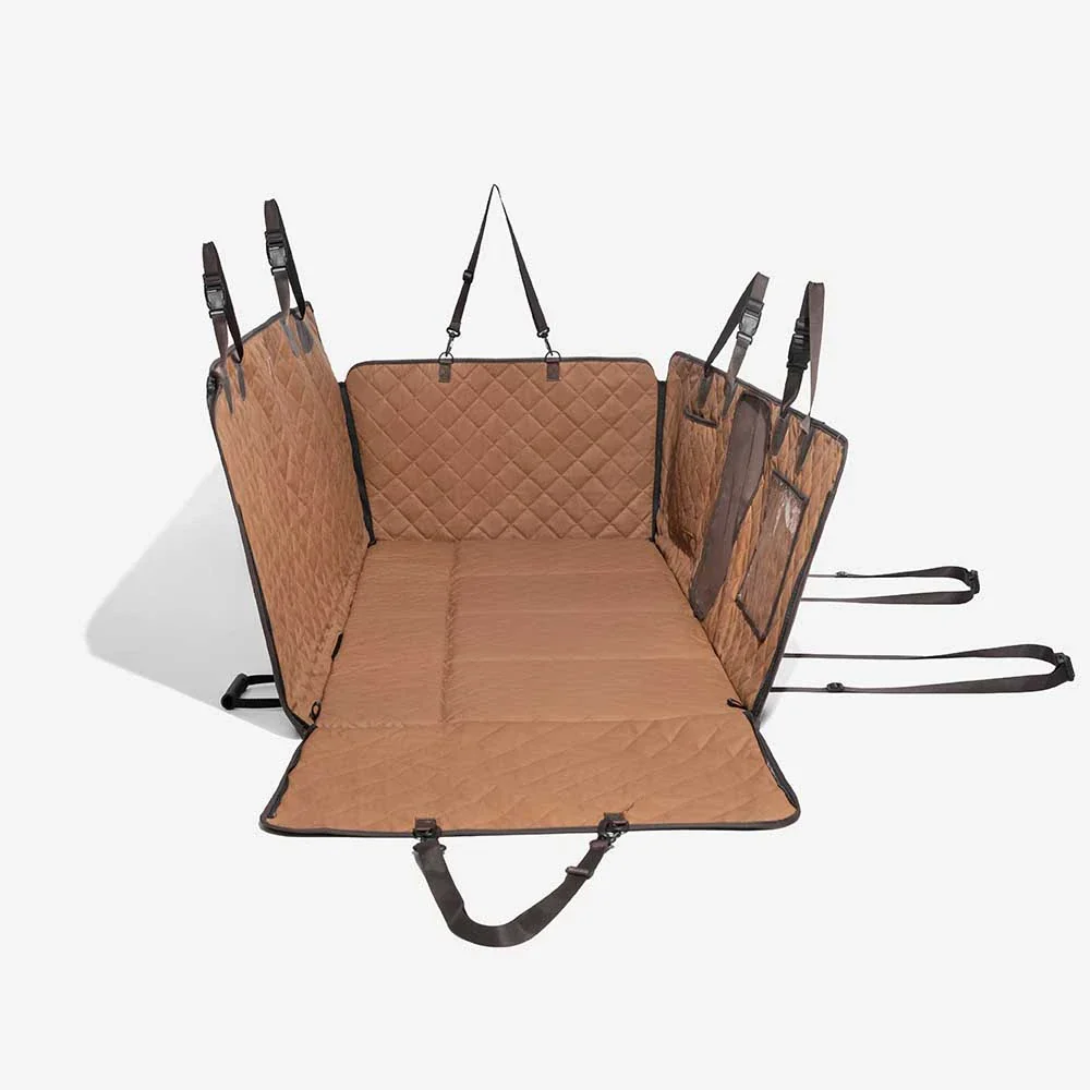 Housse de siège auto hamac pour chien en similicuir haut de gamme déperlante-RideProtector - Image 11